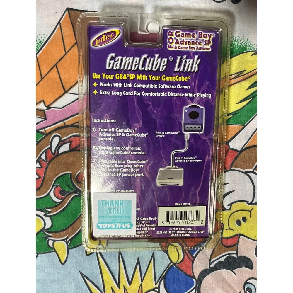 Nintendo Intec Game Cube Link Game Boy Advance SP GBA RARE -Sealed -Toys”R”Us